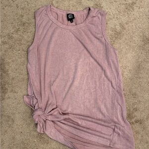 Bobeau Dusty Pink Knotted Tank Top